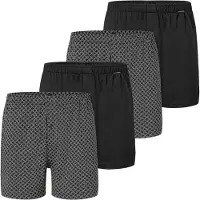 Schiesser Boxershorts grijs / zwart