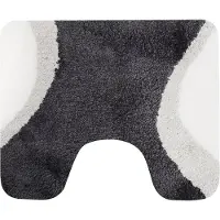 Metz Toiletmat 60x50cm grijs Grijs Microfiber Badkamermat