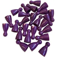 Spellenrijk Plastic Spel Pionnen 12x24mm Paars (25 stuks)