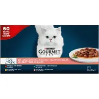 Purina Perle Kattenvoer Nat Mini Filets Multipack Vlees - Vis 60 X 85 Gr