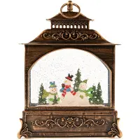 Anna's Collection Tafellamp Lantaarn Brons Met Verlichting11 X 24 X 31,5 Cm