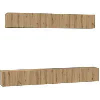 vidaXL Tv-meubelset 5 st Artisan Eiken Bewerkt hout