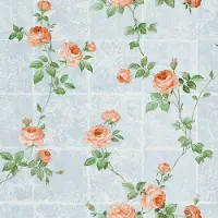 Profhome Bloemen behang 345011-GU vliesbehang licht gestructureerd met bloemen patroon mat rood groen blauw 5,33 m2