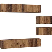 vidaXL Tv-meubelset 6 st 80 x 30 x 30 cm Oud Hout