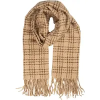 Clayre & Eef Wintersjaal Dames 50x210 cm Beige Textiel