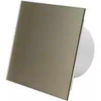 Air Roxy Badkamer ventilator ? 125 mm met trekkoord en stekker - glazen front satijn goud