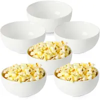 Vivalto kommetjes / serveer schaaltjes / soepkommen - 6x - Venice - keramiek - D13 x H6 cm - ivoor wit - Stapelbaar - Servies