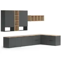 Vicco Wandmeubel Wido Antraciet 9 delen, Model 49804