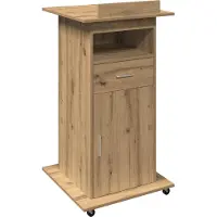 vidaXL Podium met lade Artisan Eiken 55 x 55 x 107 cm Bewerkt hout