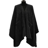 Unique living omslagplaid clio 148x160cm black
