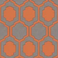 Profhome Grafisch behang 374793-GU vliesbehang licht gestructureerd met grafisch patroon mat oranje grijs beige 5,33 m2