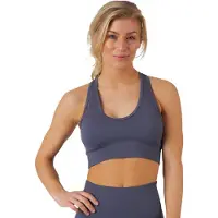 Norfolk Sport BH - Goede Support - Naadloze Soft Touch Stof - Vochtafvoerend - Sneldrogend - Uitneembare Pads - Zonder Beugel - Grijs - Medium - Erica Sportbeha