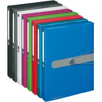 Herlitz Sammelbox easy orga to go, DIN A4, blau opak PP-Folie, Füllhöhe: 40 mm, mit Gummizugverschluss und