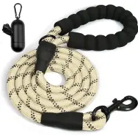 BOTC Hondenriem - Reflecterende - Met Poepzakjeshouder - 2 Meter - Beige