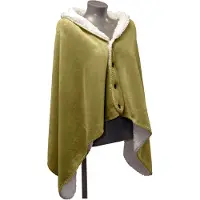 Unique living omslagplaid coby 75x150cm moss green