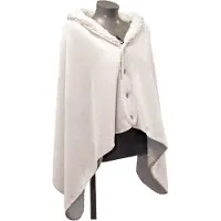 Unique living omslagplaid coby 75x150cm dove white