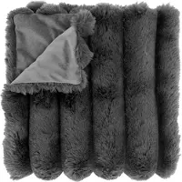 Unique living plaid liebe 150x200cm dark grey