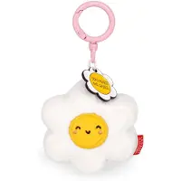 Legami - Superzacht! Daisy sleutelhanger, pluche sleutelhanger met gegraveerde boodschap en zinken karabijnhaak, 7 x 11 cm