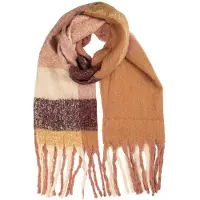 Clayre & Eef Wintersjaal Dames 50x210 cm Roze Textiel