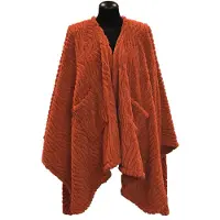 Unique living omslagplaid clio 148x160cm orange flame