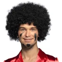 Boland Pietenpruik - zwart - krullen - sint en piet - sinterklaas - dames/heren