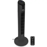 Vonroc Luxe Ventilator - Torenventilator – hoogte 86 cm – Incl. afstandsbediening - 3 snelheden – zwenkfunctie - 15 uurs timer - zwart