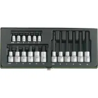Proxxon 23 100 Dopsleutel-bitinzetset Metrisch 1/4 (6,3 mm), 1/2 (12,5 mm) 18-delig