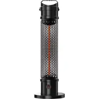 Alpina Heater Terrasverwarmer Elektrisch - Infrarood Verwarming met 360 Graden Warmteverdeling - Heaters Elektrisch IP44 Spatwaterdicht - Terrasverwarmer Infrarood 800W voor Binnen en Buiten