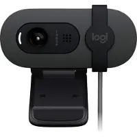 Logitech Brio 105, Full HD zakelijke webcam USB-A-aansluiting, 1080p resolutie, automatische lichtcompensatie, geïntegreerde afdeklens