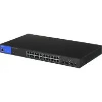 Linksys LGS328PC - Netwerk Switch - Managed - 24 Poorten - PoE+ - Zwart