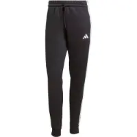 Adidas Sportbroek 'ESSENTIALS 3-STRIPES FLEECE SLIM' zwart / wit