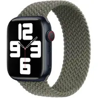 Apple Gevlochten solobandje voor de Watch | 44/45/46/49 mm - Maat 1 - Olive