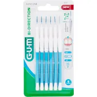 Gum Bi-Direction Interdentale Ragers 0.9 mm blauw - 6 stuks