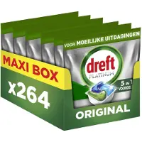 Dreft 4x Vaatwastabletten Platinum All In One Original 66 Stuks