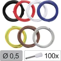 Quadrios 25CW113 Enkele ader LiFY 0.5 mm² Zwart, Rood, Wit, Blauw, Geel-groen, Bruin, Grijs 1 set(s)
