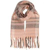 Clayre & Eef Wintersjaal Dames 50x210 cm Roze Textiel