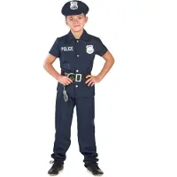 Vegaoo - Kinderpolitieagentkostuum met korte mouwen