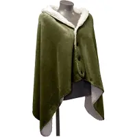 Unique living omslagplaid coby 75x150cm winter green