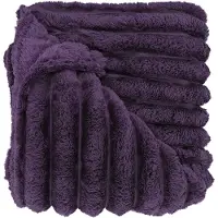 Unique living plaid romee 150x200cm dark purple