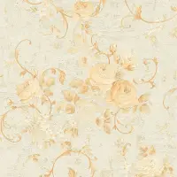 Profhome Bloemen behang 372243-GU vliesbehang licht gestructureerd met bloemen patroon mat beige goud crèmewit 5,33 m2