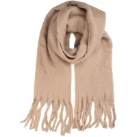 Clayre & Eef Wintersjaal Dames 40x190 cm Beige Textiel