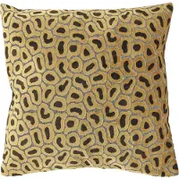 Unique living sierkussen mirelle 45x45cm glowy yellow