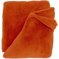 Unique living plaid justin 150x200cm orange flame
