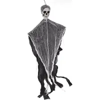 Intratuin Halloween Decoratie Skelet Spook Zwart / Wit 23 X 22 X 18 Cm