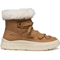 Geox Snowboots 'LAQUINNY' lichtbeige / ombergrijs