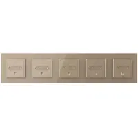 Livolo | Goud | SR+SR+SR+SR+SR | Slide-Dimmer | Wisselschakelaar |
