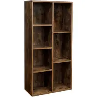 Vasagle Boekenkast met 7 vakken, Vintage bruin
