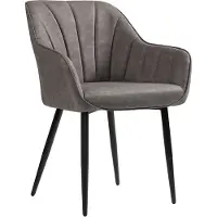 Songmics Loungestoel met armleuningen en PU-hoes