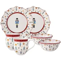 Villeroy & Boch Toy's Delight ontbijtset voor 2 personen, notenkraker design, 6-delig | Premium porselein | Art.-nr. 1485857287 | EAN 4003686456419 / Alleen verkrijgbaar zolang de voorraad strekt