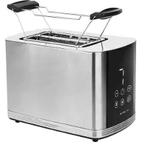 Emerio Broodrooster met Digitaal display en 2 Sleuven - 800W - Defrost - Kruimellade - Toaster RVS - TO-128308 - Zwart / Zilverkleurig